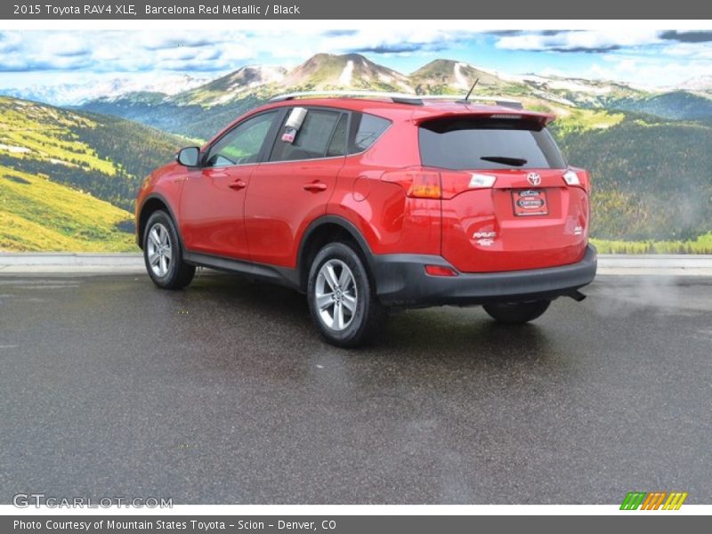 Barcelona Red Metallic / Black 2015 Toyota RAV4 XLE