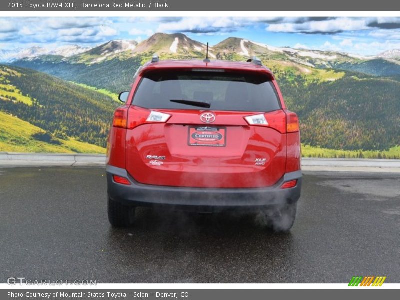 Barcelona Red Metallic / Black 2015 Toyota RAV4 XLE