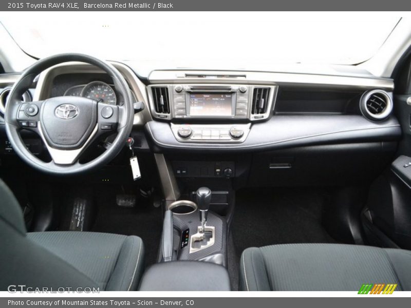 Barcelona Red Metallic / Black 2015 Toyota RAV4 XLE