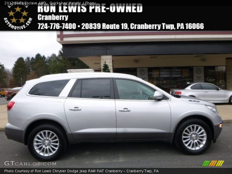 Quicksilver Metallic / Ebony 2012 Buick Enclave AWD