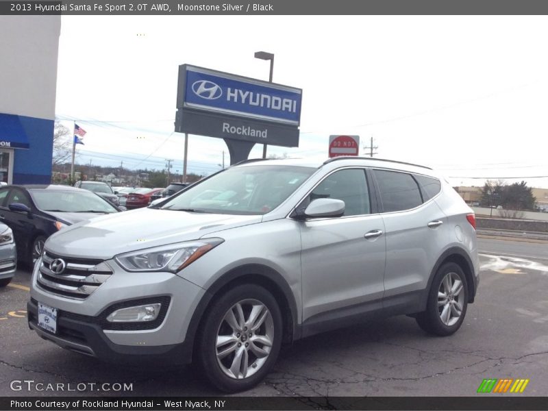 Moonstone Silver / Black 2013 Hyundai Santa Fe Sport 2.0T AWD