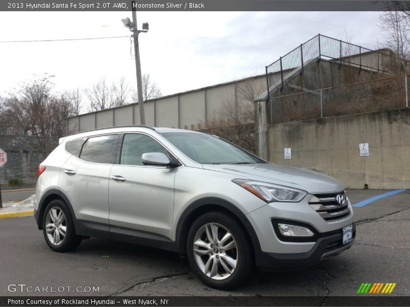Moonstone Silver / Black 2013 Hyundai Santa Fe Sport 2.0T AWD