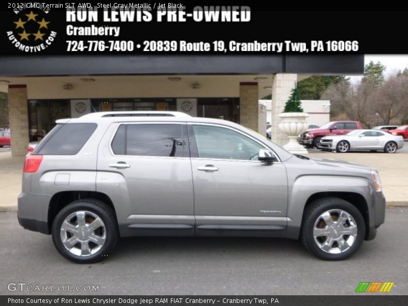 Steel Gray Metallic / Jet Black 2012 GMC Terrain SLT AWD