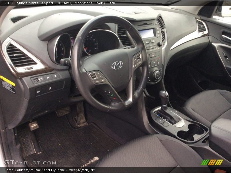 Moonstone Silver / Black 2013 Hyundai Santa Fe Sport 2.0T AWD