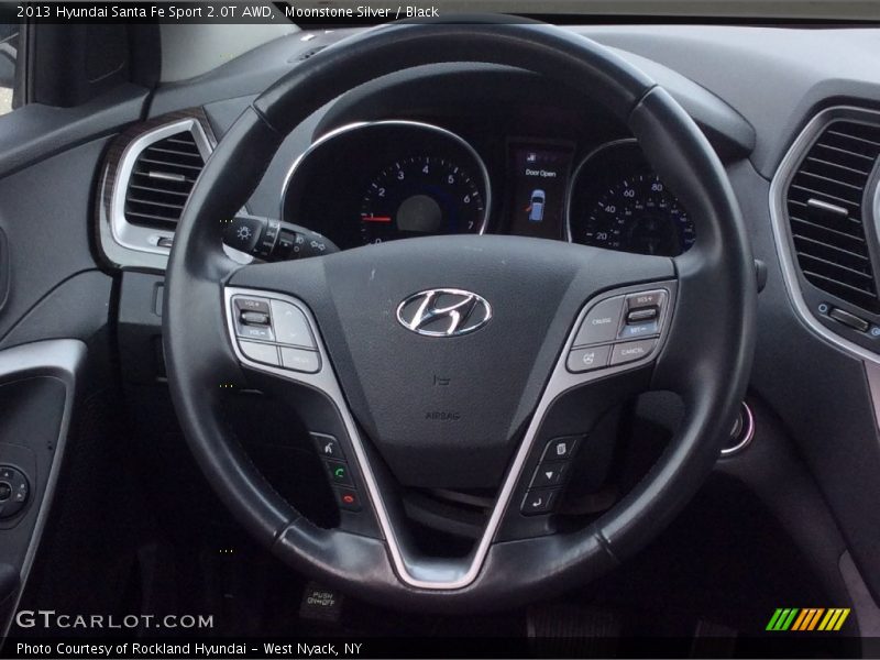 Moonstone Silver / Black 2013 Hyundai Santa Fe Sport 2.0T AWD