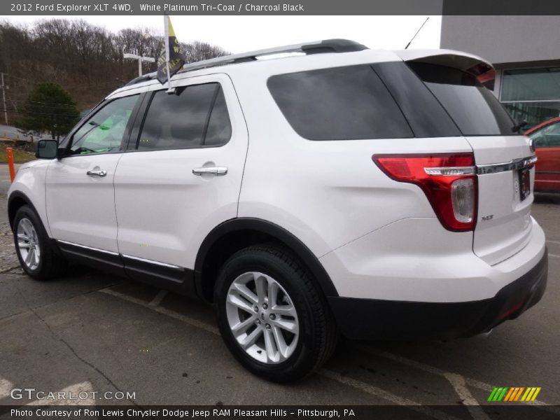 White Platinum Tri-Coat / Charcoal Black 2012 Ford Explorer XLT 4WD