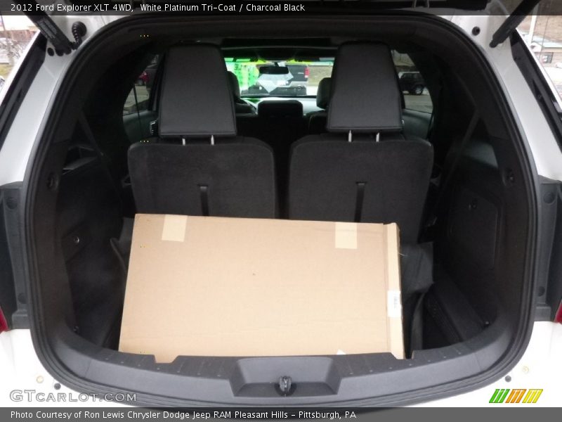 White Platinum Tri-Coat / Charcoal Black 2012 Ford Explorer XLT 4WD
