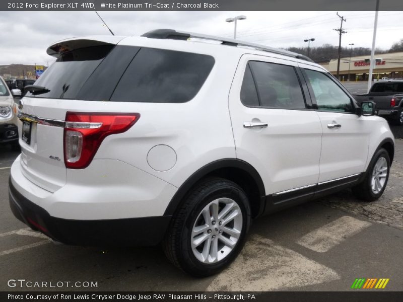 White Platinum Tri-Coat / Charcoal Black 2012 Ford Explorer XLT 4WD