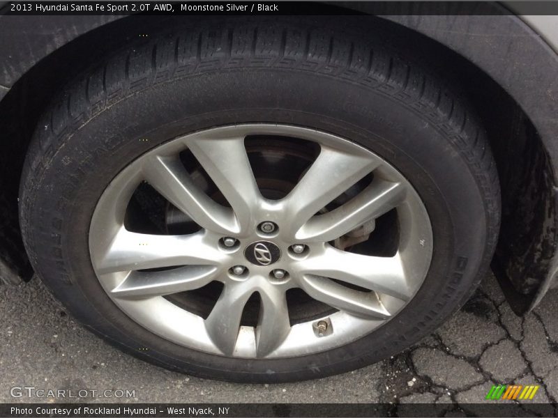 Moonstone Silver / Black 2013 Hyundai Santa Fe Sport 2.0T AWD