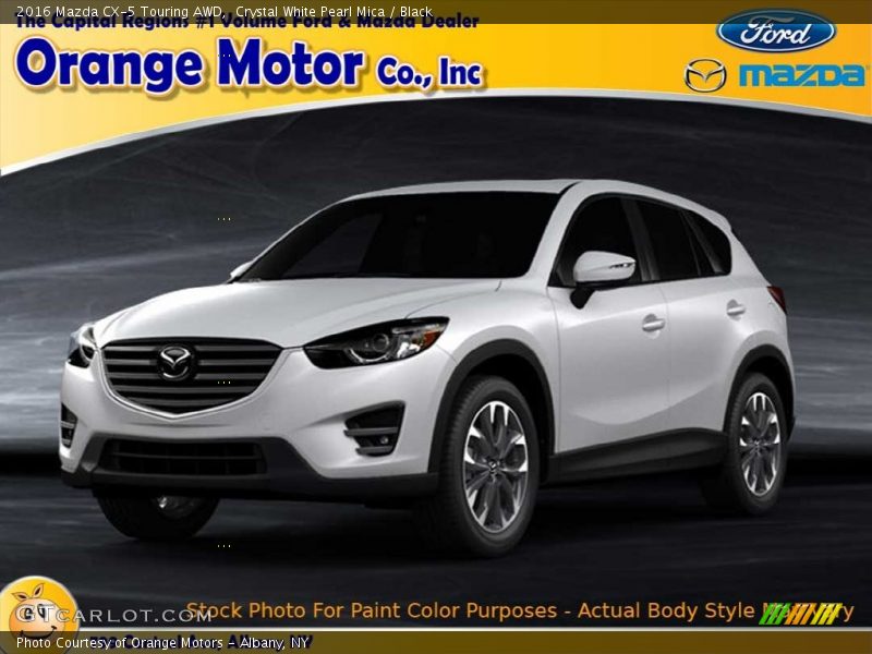 Crystal White Pearl Mica / Black 2016 Mazda CX-5 Touring AWD