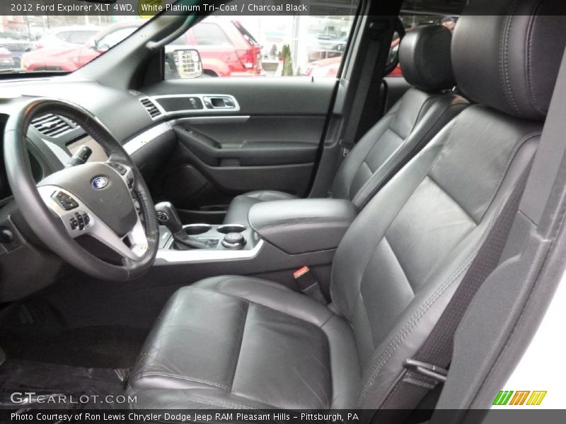 White Platinum Tri-Coat / Charcoal Black 2012 Ford Explorer XLT 4WD