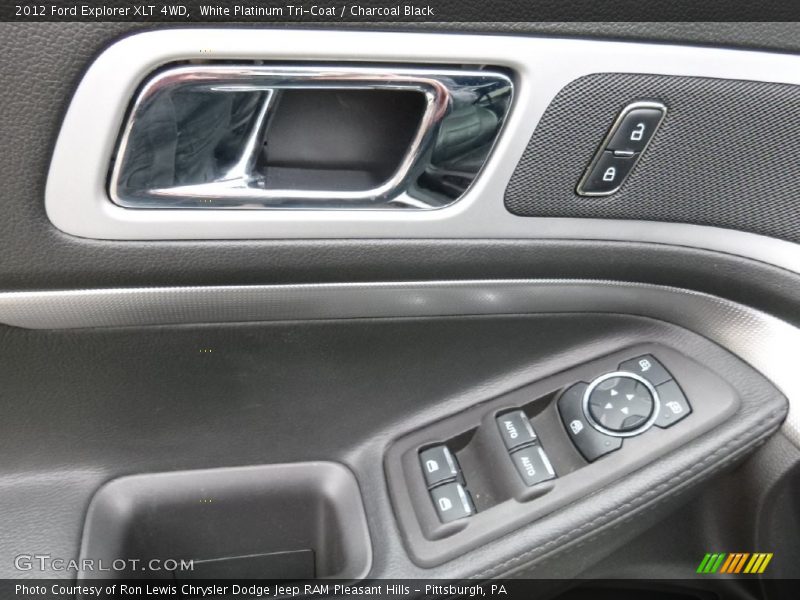 White Platinum Tri-Coat / Charcoal Black 2012 Ford Explorer XLT 4WD