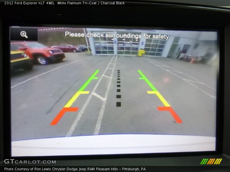 White Platinum Tri-Coat / Charcoal Black 2012 Ford Explorer XLT 4WD