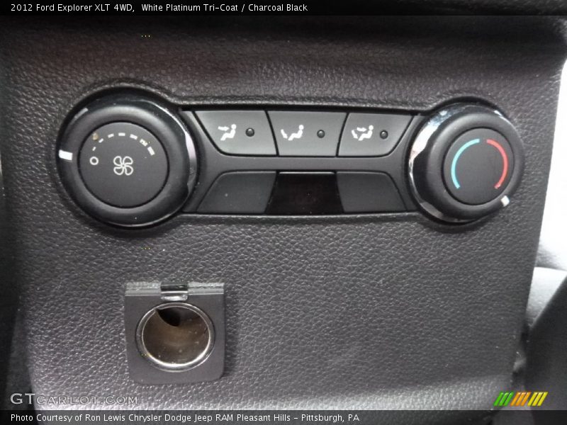 White Platinum Tri-Coat / Charcoal Black 2012 Ford Explorer XLT 4WD