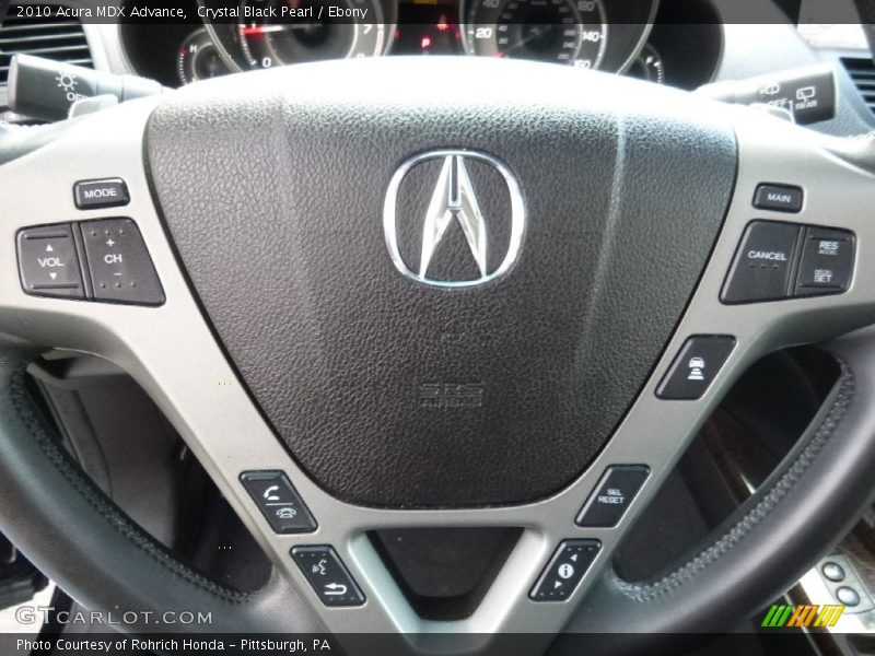 Crystal Black Pearl / Ebony 2010 Acura MDX Advance