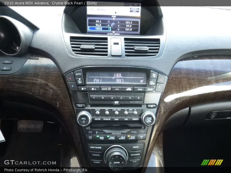Crystal Black Pearl / Ebony 2010 Acura MDX Advance