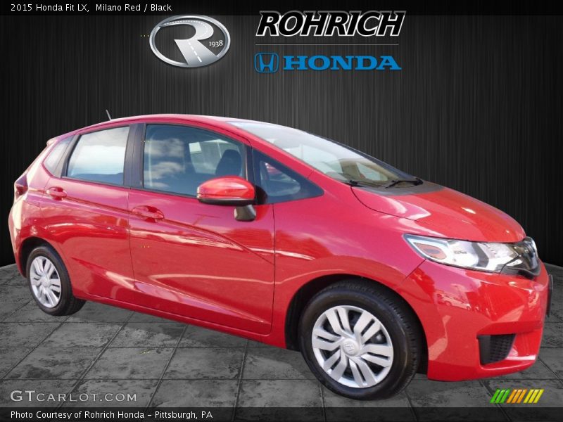 Milano Red / Black 2015 Honda Fit LX