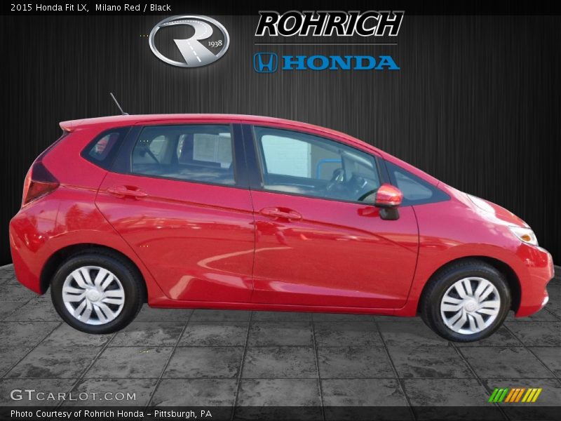 Milano Red / Black 2015 Honda Fit LX