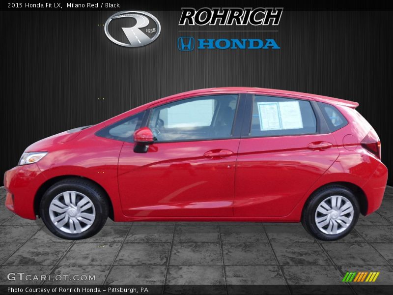 Milano Red / Black 2015 Honda Fit LX
