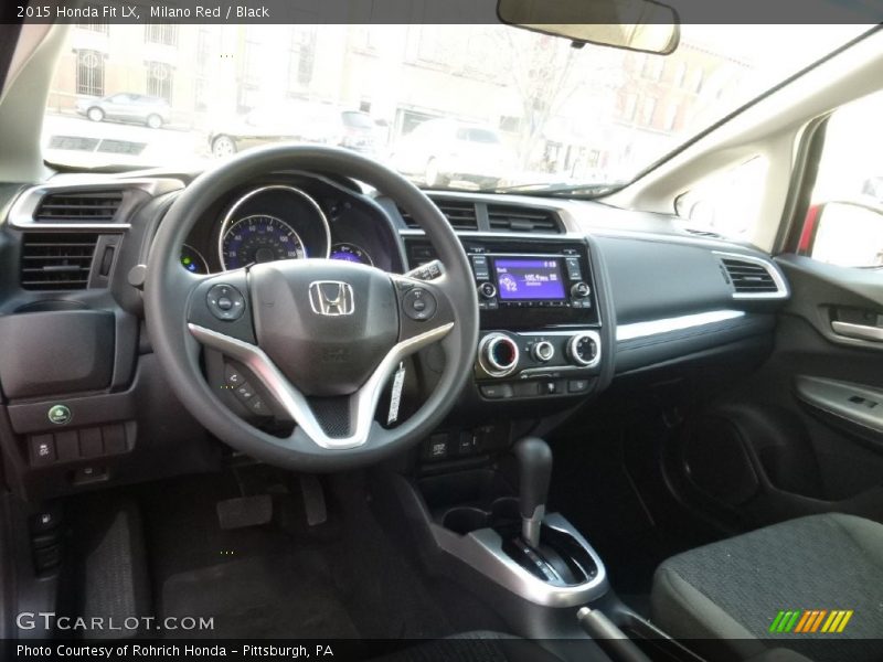 Milano Red / Black 2015 Honda Fit LX