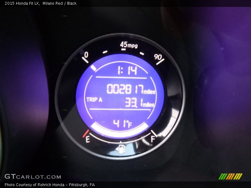 Milano Red / Black 2015 Honda Fit LX