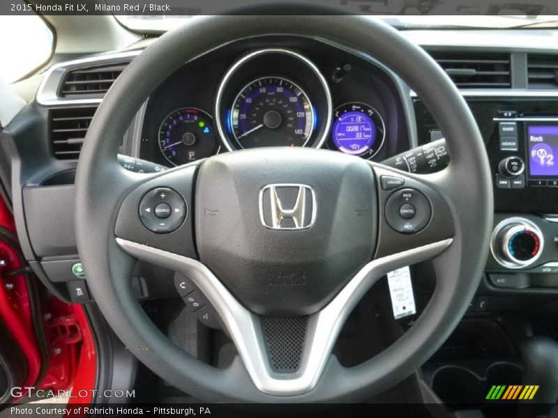 Milano Red / Black 2015 Honda Fit LX