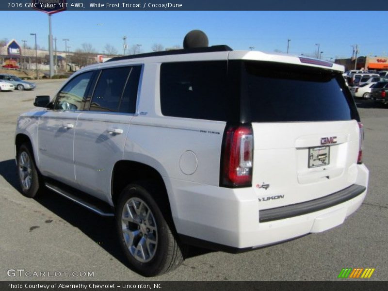 White Frost Tricoat / Cocoa/Dune 2016 GMC Yukon SLT 4WD