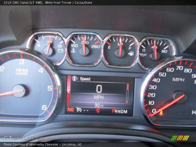 White Frost Tricoat / Cocoa/Dune 2016 GMC Yukon SLT 4WD
