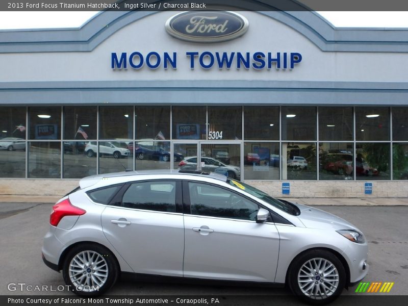 Ingot Silver / Charcoal Black 2013 Ford Focus Titanium Hatchback