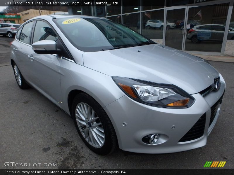 Ingot Silver / Charcoal Black 2013 Ford Focus Titanium Hatchback
