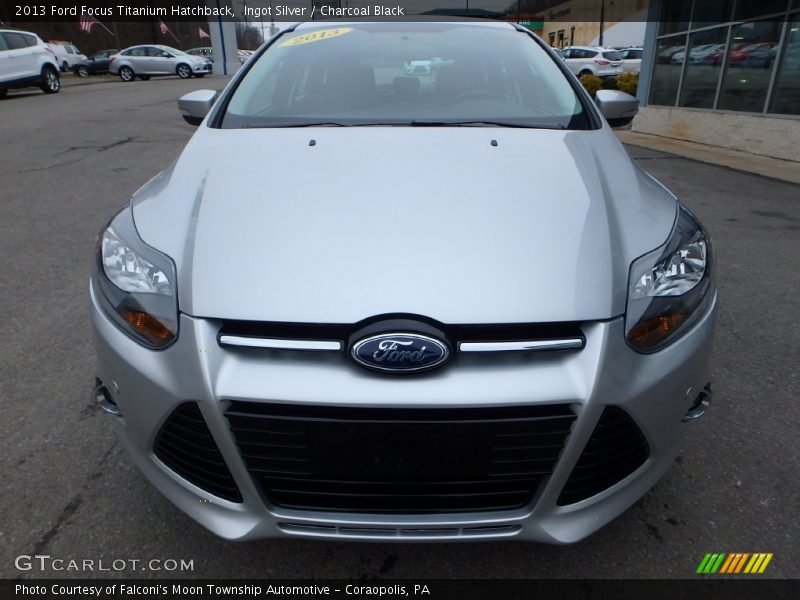 Ingot Silver / Charcoal Black 2013 Ford Focus Titanium Hatchback