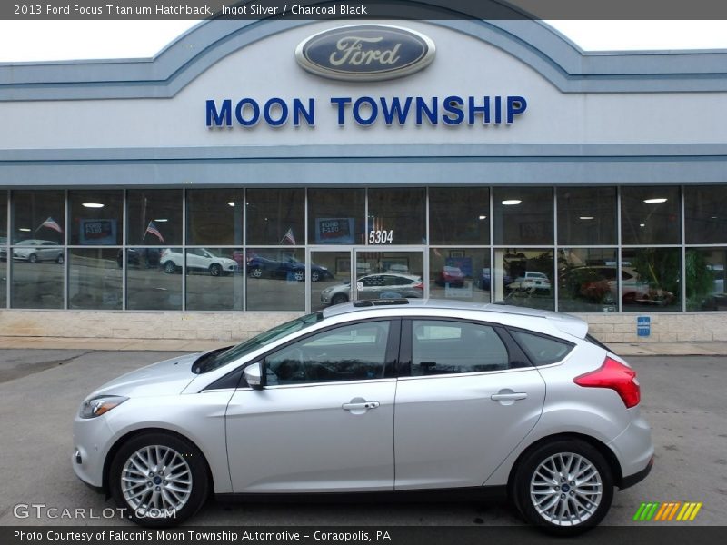 Ingot Silver / Charcoal Black 2013 Ford Focus Titanium Hatchback