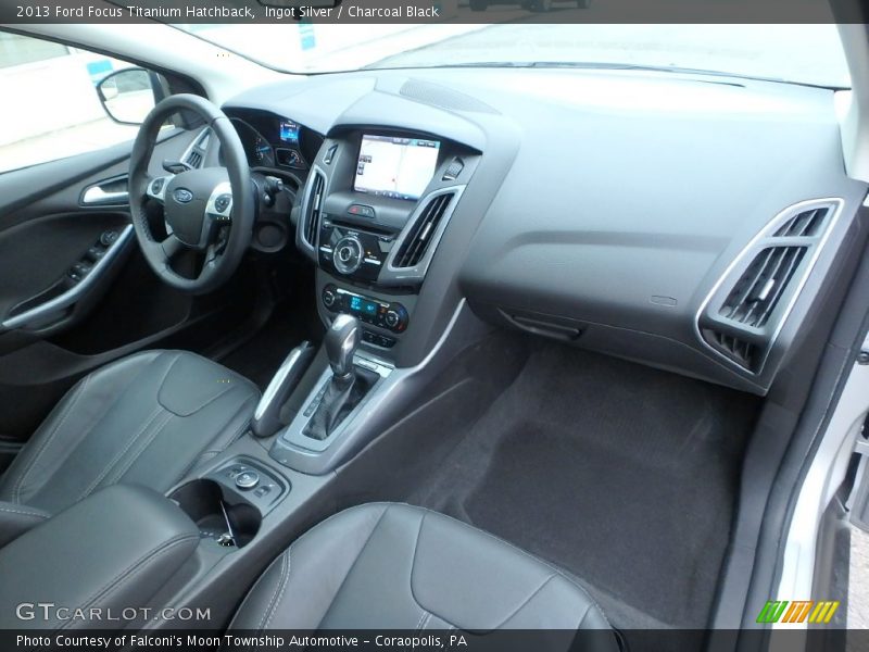 Ingot Silver / Charcoal Black 2013 Ford Focus Titanium Hatchback