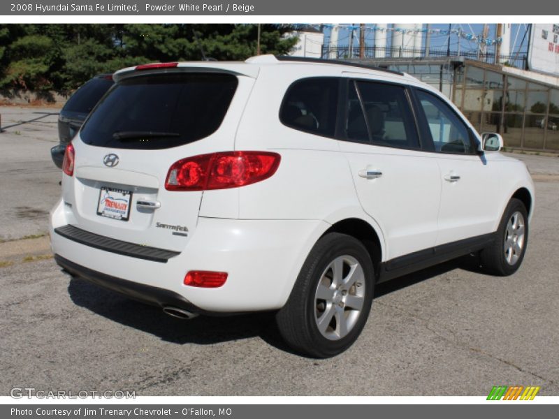 Powder White Pearl / Beige 2008 Hyundai Santa Fe Limited