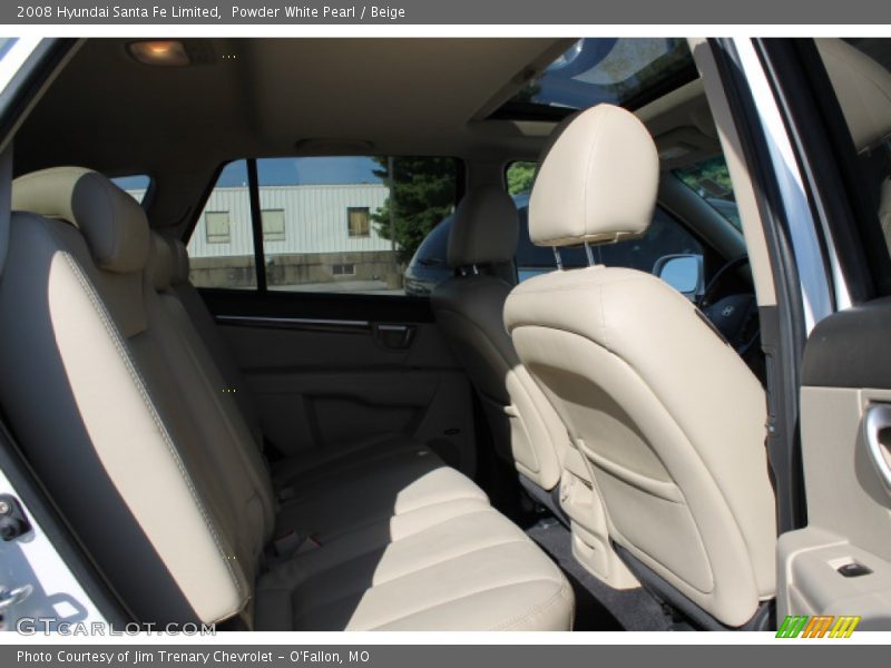 Powder White Pearl / Beige 2008 Hyundai Santa Fe Limited