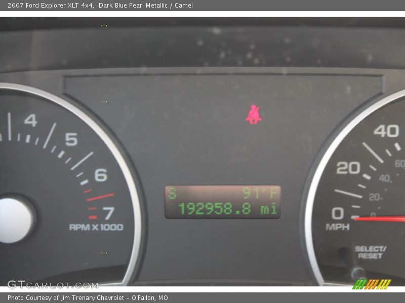 Dark Blue Pearl Metallic / Camel 2007 Ford Explorer XLT 4x4