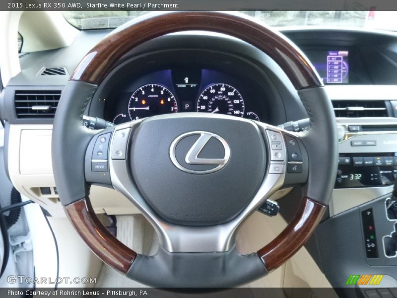 Starfire White Pearl / Parchment 2015 Lexus RX 350 AWD