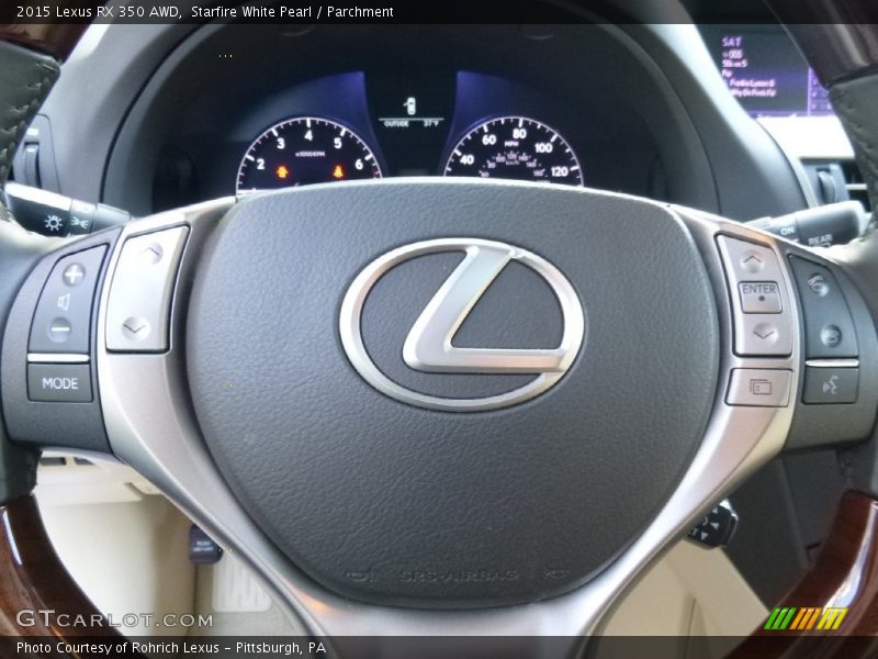 Starfire White Pearl / Parchment 2015 Lexus RX 350 AWD
