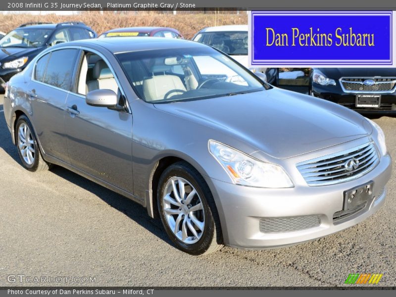 Platinum Graphite Gray / Stone 2008 Infiniti G 35 Journey Sedan