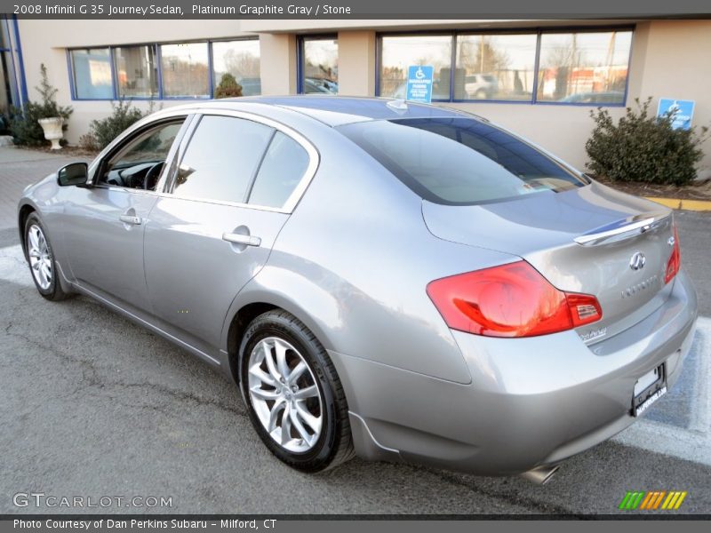 Platinum Graphite Gray / Stone 2008 Infiniti G 35 Journey Sedan
