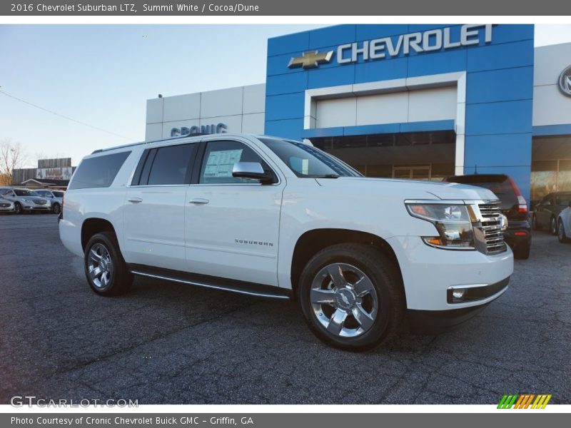 Summit White / Cocoa/Dune 2016 Chevrolet Suburban LTZ