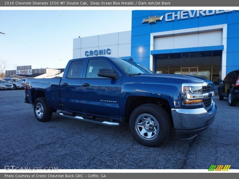 Deep Ocean Blue Metallic / Dark Ash/Jet Black 2016 Chevrolet Silverado 1500 WT Double Cab