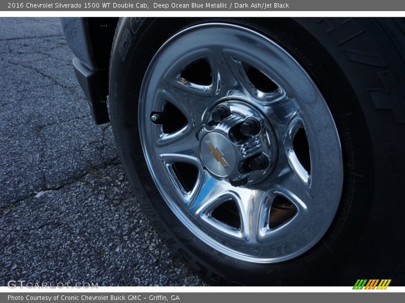 Deep Ocean Blue Metallic / Dark Ash/Jet Black 2016 Chevrolet Silverado 1500 WT Double Cab
