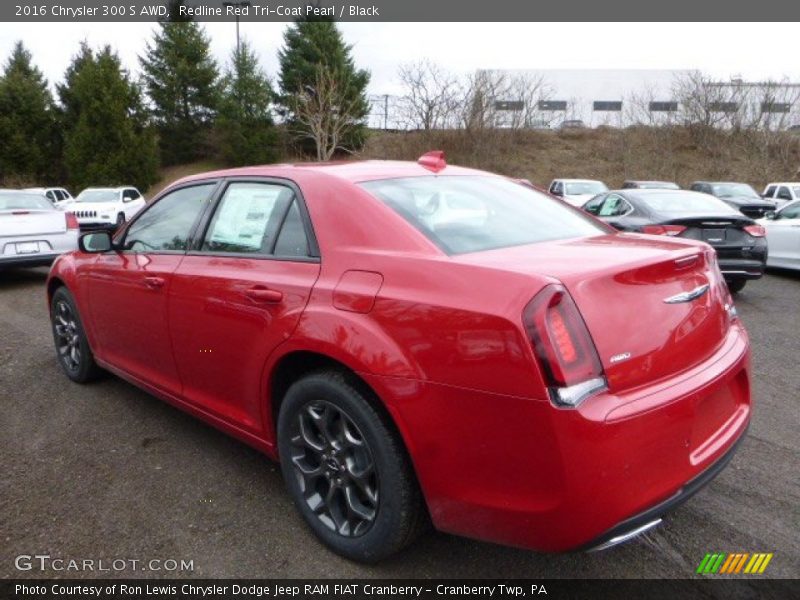 Redline Red Tri-Coat Pearl / Black 2016 Chrysler 300 S AWD