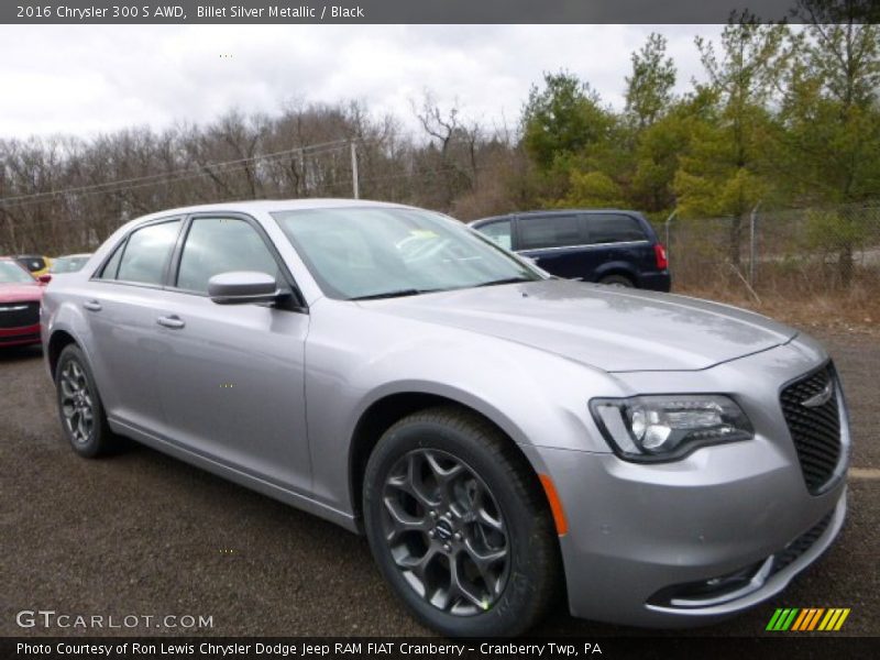 Billet Silver Metallic / Black 2016 Chrysler 300 S AWD