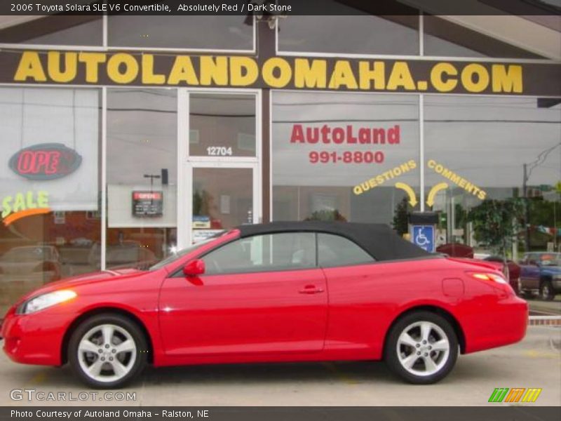 Absolutely Red / Dark Stone 2006 Toyota Solara SLE V6 Convertible