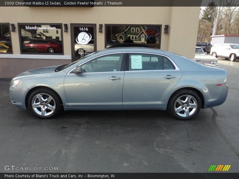 Golden Pewter Metallic / Titanium 2009 Chevrolet Malibu LS Sedan