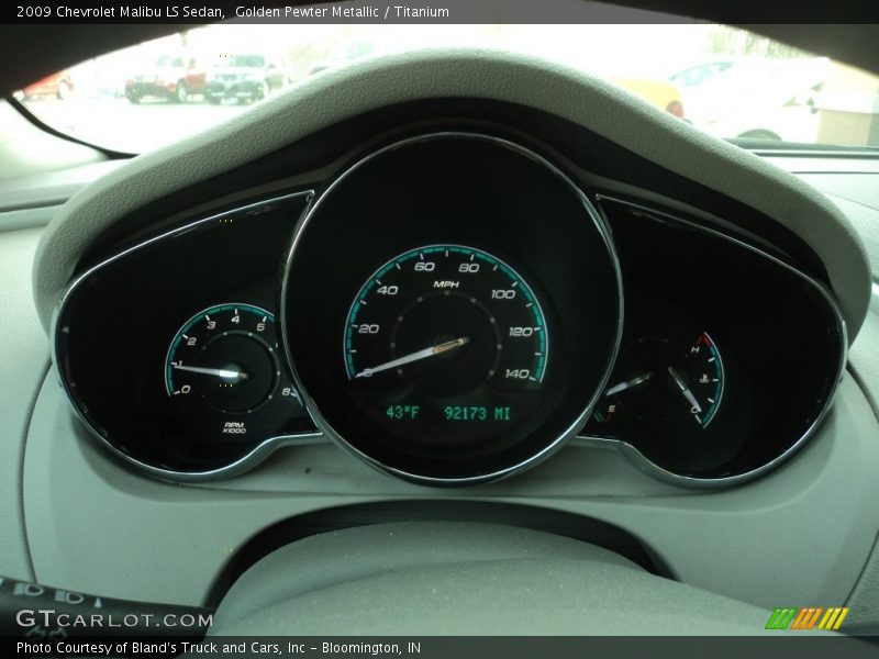 Golden Pewter Metallic / Titanium 2009 Chevrolet Malibu LS Sedan