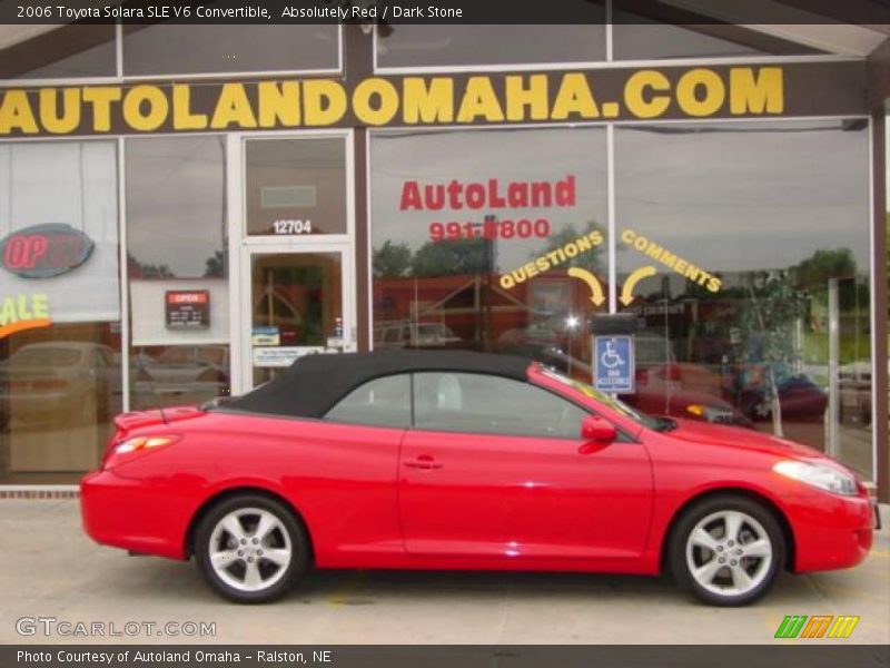 Absolutely Red / Dark Stone 2006 Toyota Solara SLE V6 Convertible