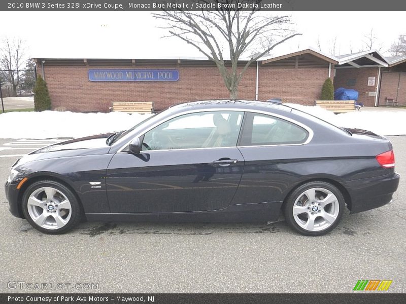Monaco Blue Metallic / Saddle Brown Dakota Leather 2010 BMW 3 Series 328i xDrive Coupe